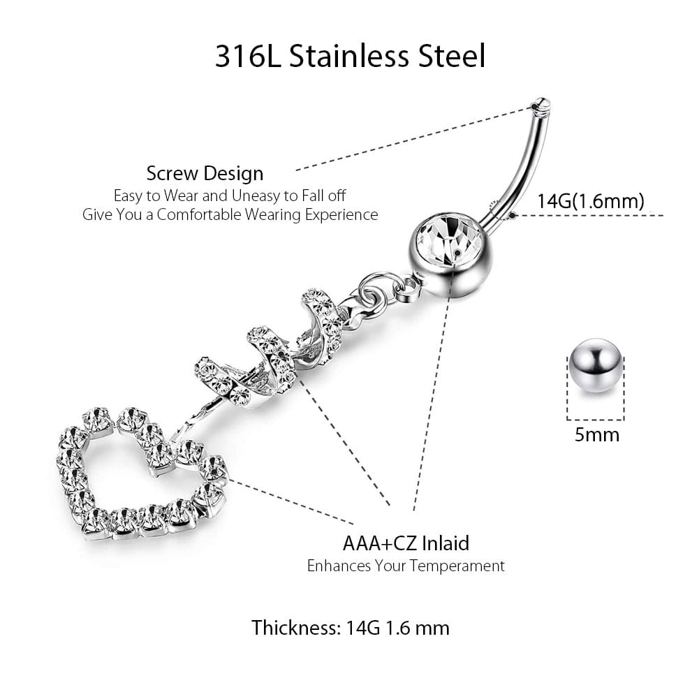 Arardo 14G 316L Stainless Steel Nipple Rings Nipple Piercing Jewelry
