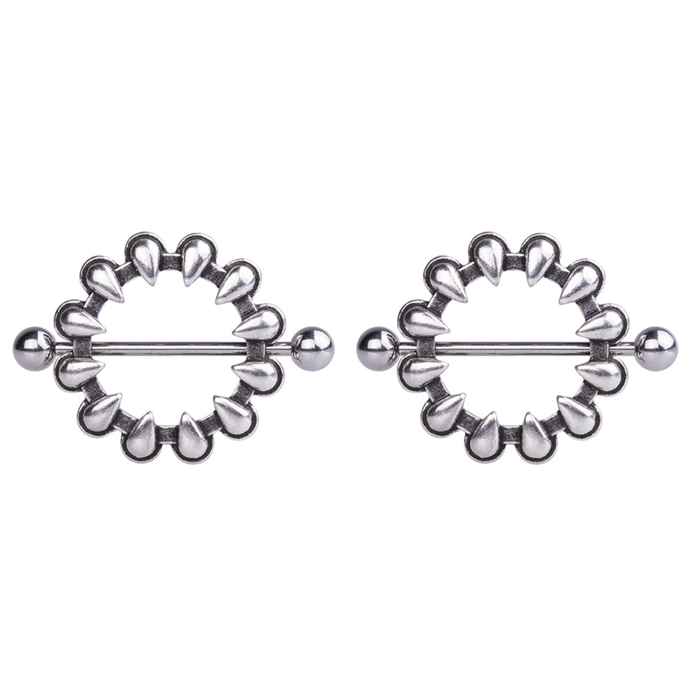 Arardo 14G 316L Stainless Steel Nipple Rings Nipple Piercing Jewelry