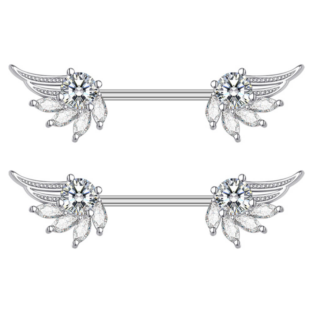 Stainless Heart Nipple Barbells