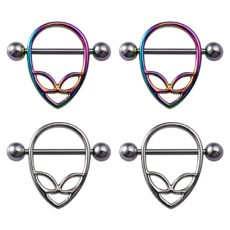 Arardo 14G 316L Stainless Steel Nipple Rings Nipple Piercing Jewelry