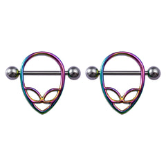 Arardo 14G 316L Stainless Steel Nipple Rings Nipple Piercing Jewelry